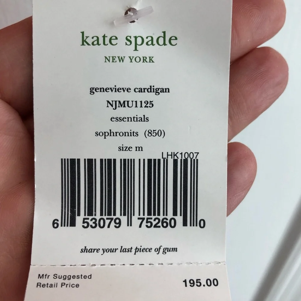 NEW Kate Spade Tomato Red Sophronits Genevieve Cotton Cardigan M - Picture 10 of 10